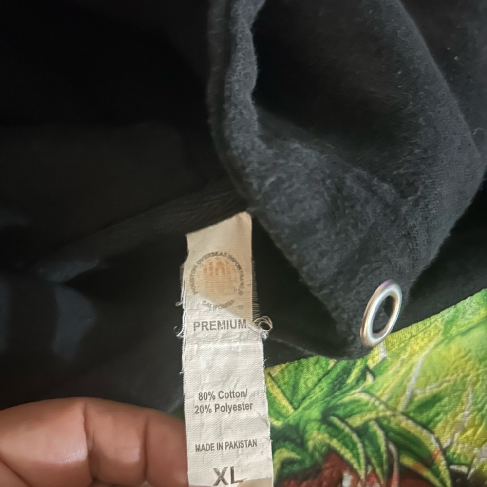 Men's Black Anime Graphic Hoodie - Picture 8 of 8